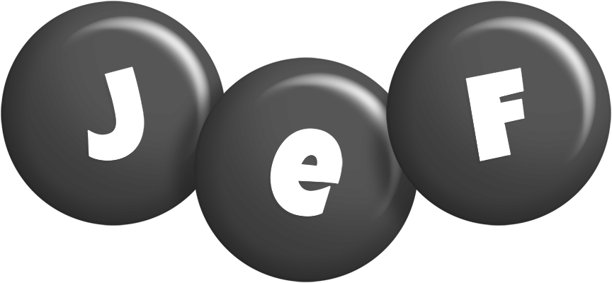 Jef candy-black logo