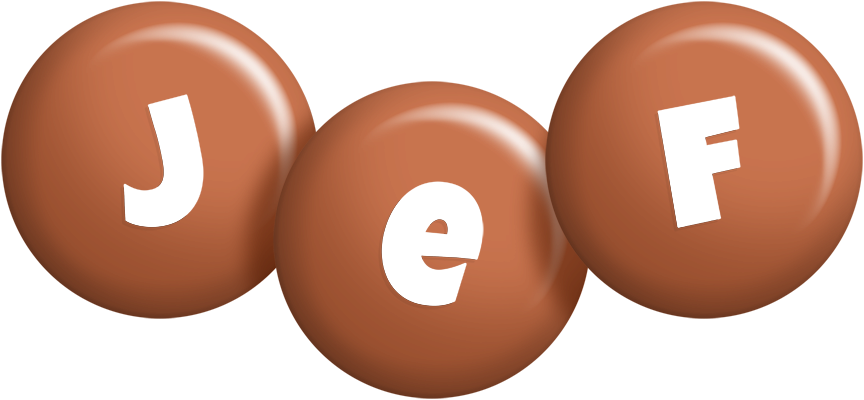 Jef candy-brown logo