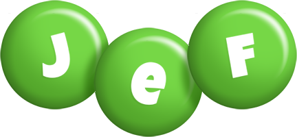 Jef candy-green logo