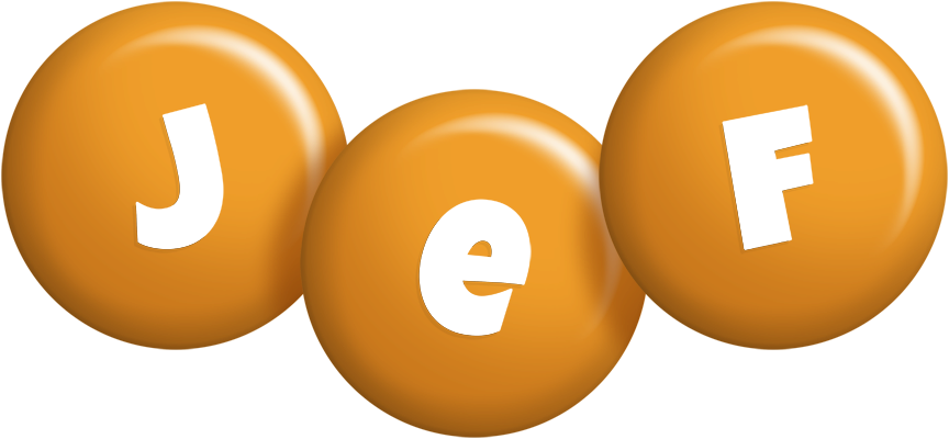 Jef candy-orange logo