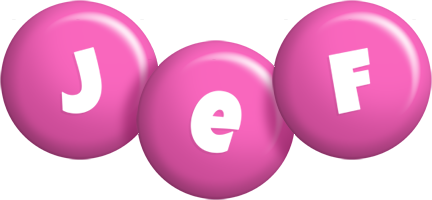 Jef candy-pink logo