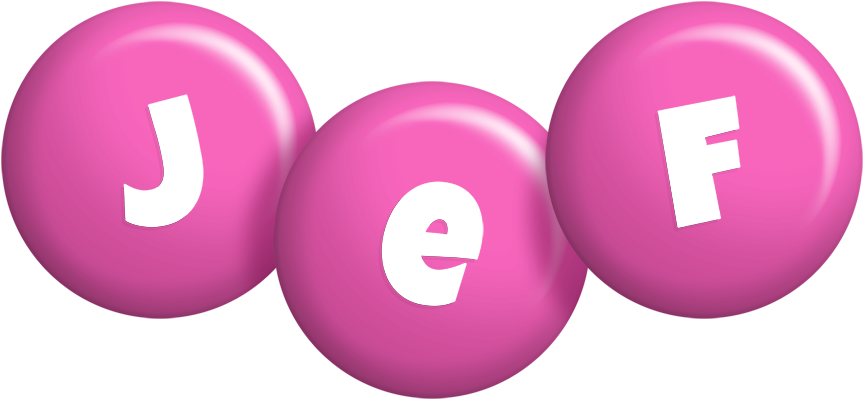 Jef candy-pink logo