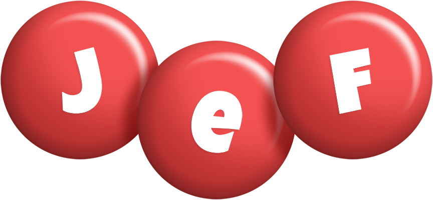Jef candy-red logo