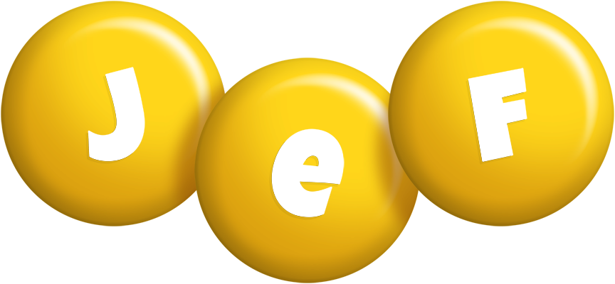 Jef candy-yellow logo