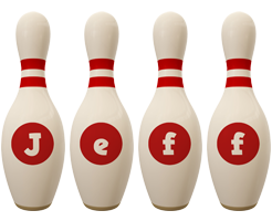Jeff bowling-pin logo