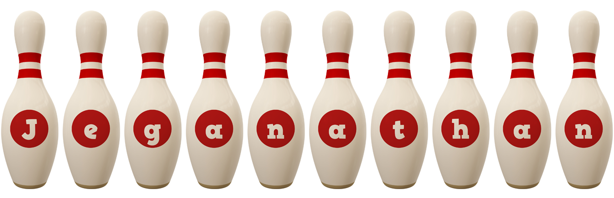 Jeganathan bowling-pin logo