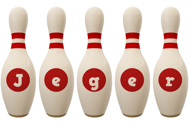 Jeger bowling-pin logo