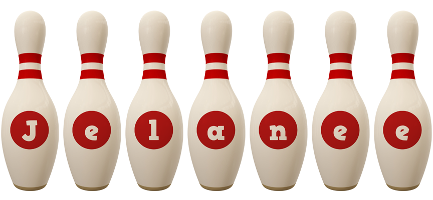 Jelanee bowling-pin logo