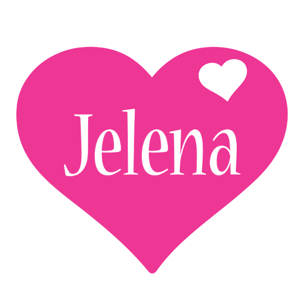 Jelena love-heart logo