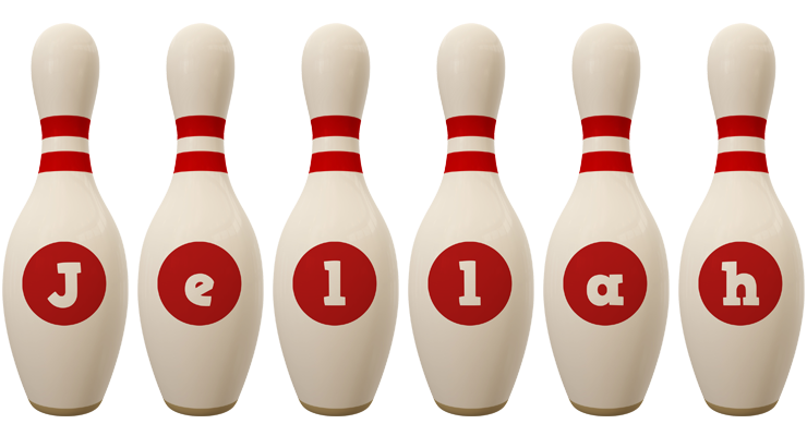 Jellah bowling-pin logo