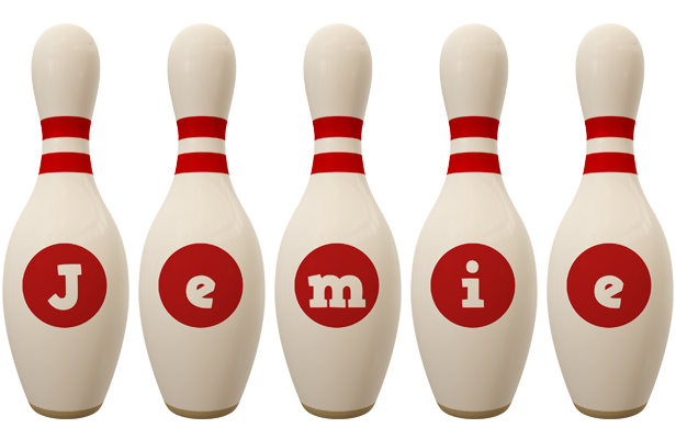 Jemie bowling-pin logo