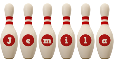 Jemila bowling-pin logo
