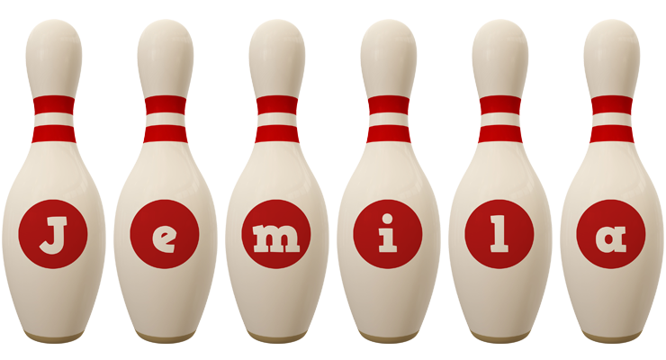 Jemila bowling-pin logo