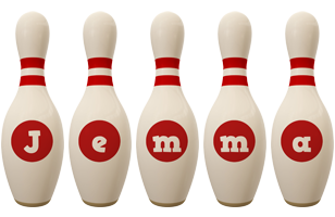 Jemma bowling-pin logo