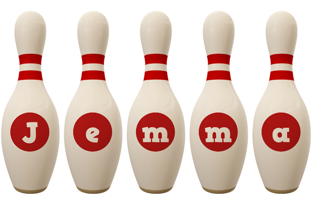 Jemma bowling-pin logo