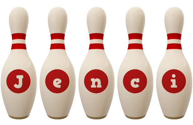 Jenci bowling-pin logo