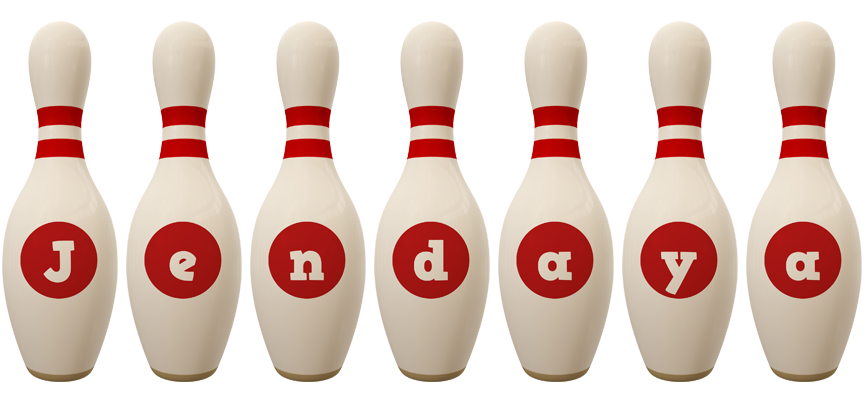 Jendaya bowling-pin logo