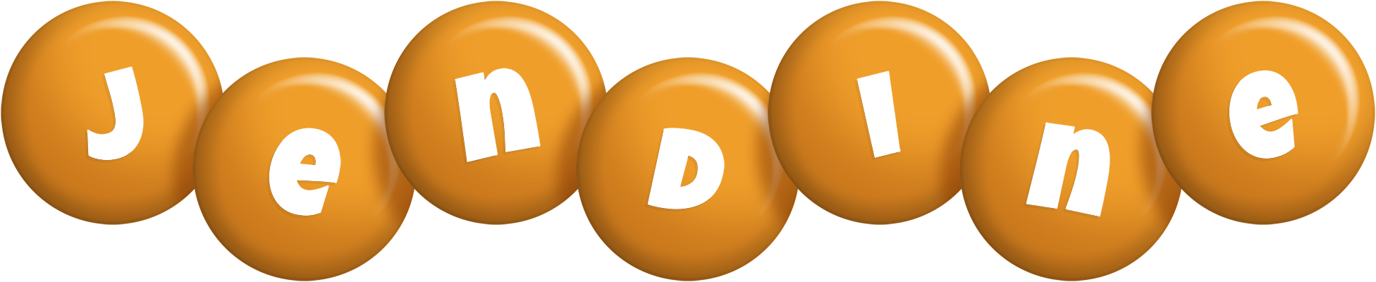 Jendine candy-orange logo