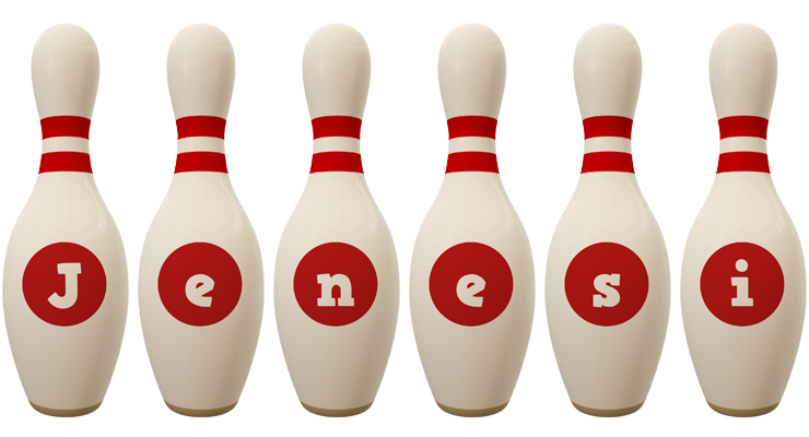 Jenesi bowling-pin logo