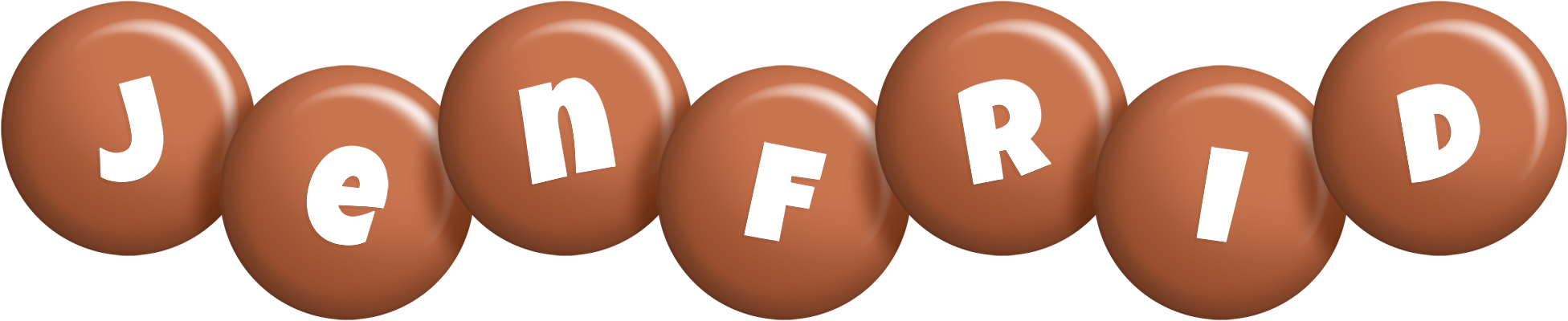 Jenfrid candy-brown logo