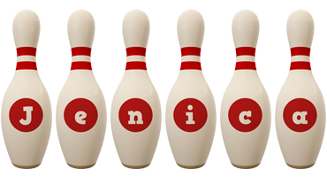 Jenica bowling-pin logo