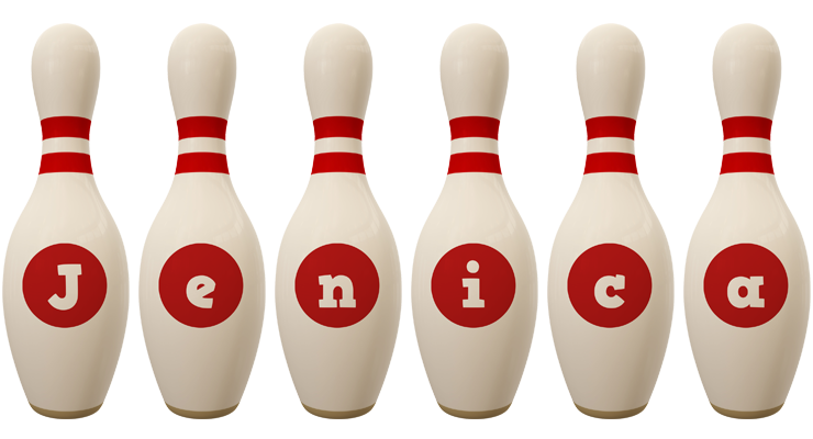 Jenica bowling-pin logo