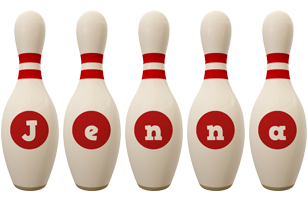 Jenna bowling-pin logo