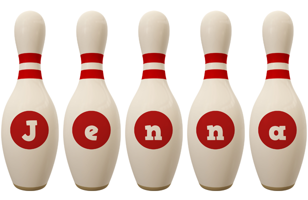 Jenna bowling-pin logo