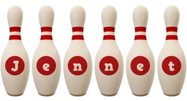 Jennet bowling-pin logo