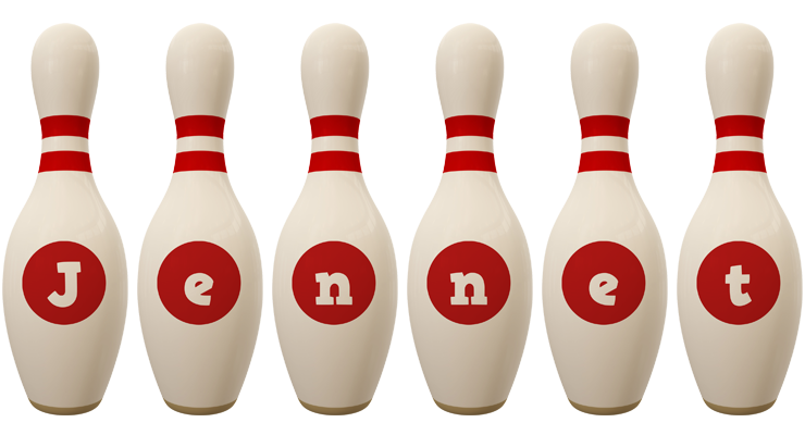 Jennet bowling-pin logo