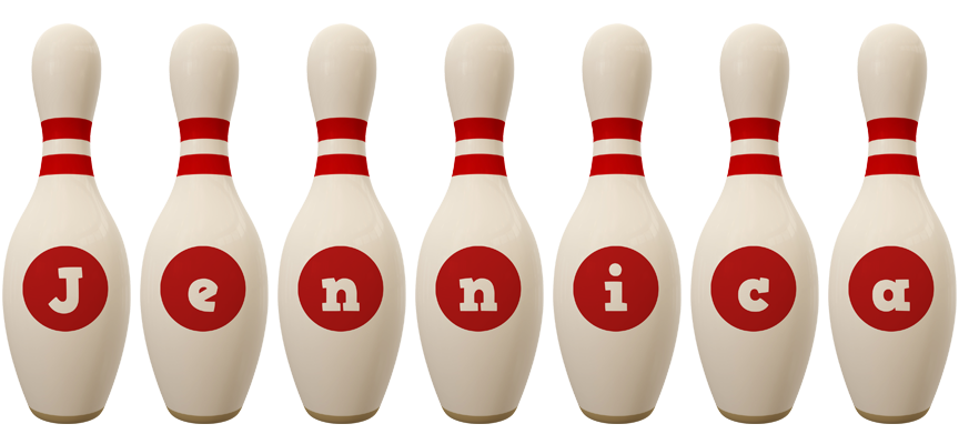 Jennica bowling-pin logo