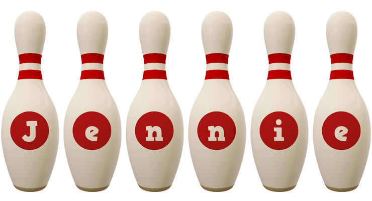 Jennie bowling-pin logo