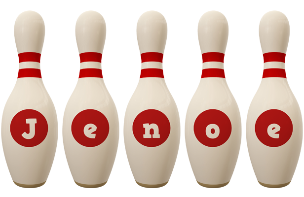 Jenoe bowling-pin logo