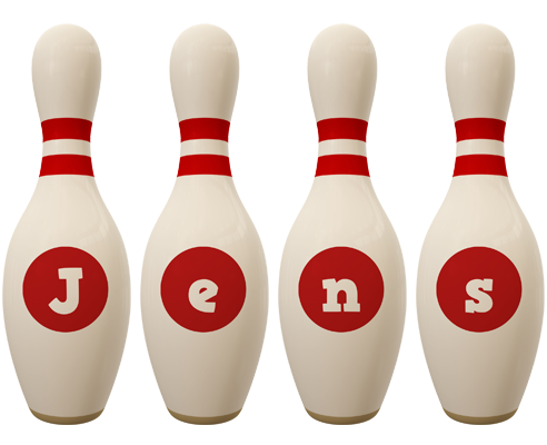 Jens bowling-pin logo