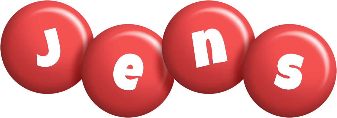 Jens candy-red logo