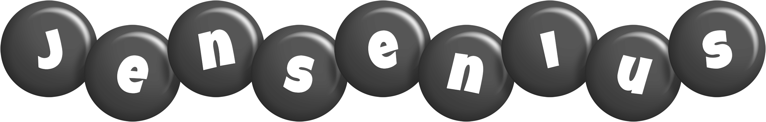 Jensenius candy-black logo