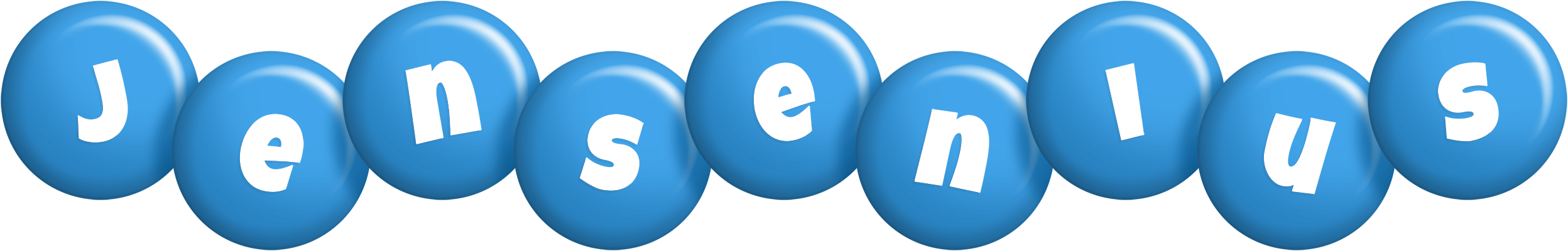 Jensenius candy-blue logo