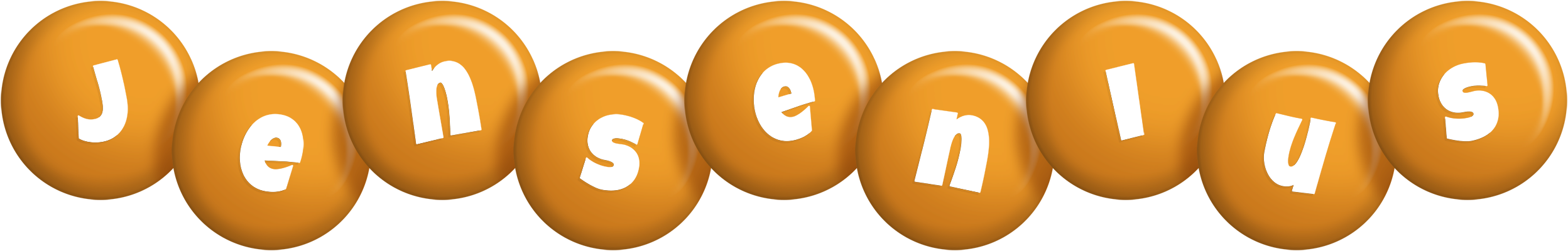 Jensenius candy-orange logo
