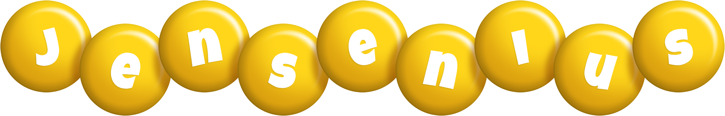 Jensenius candy-yellow logo