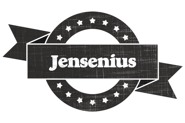 Jensenius grunge logo