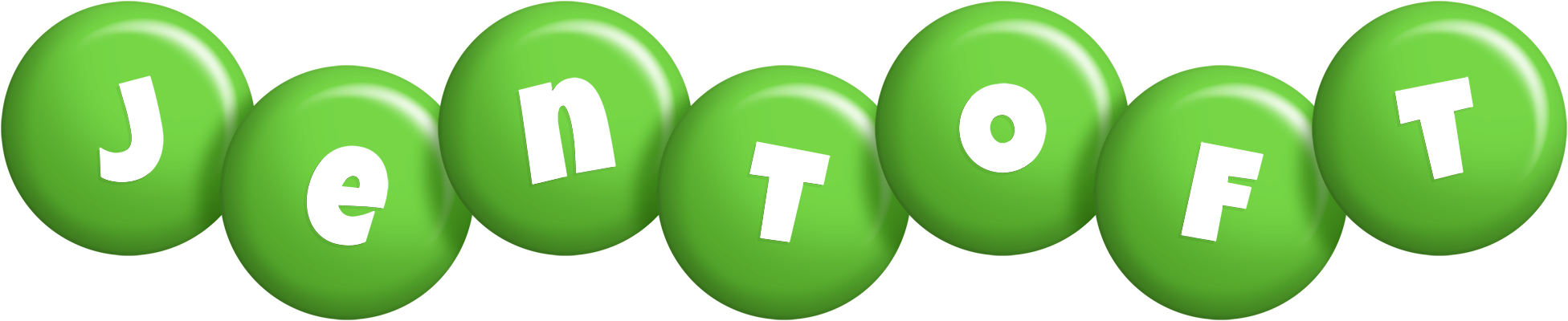 Jentoft candy-green logo