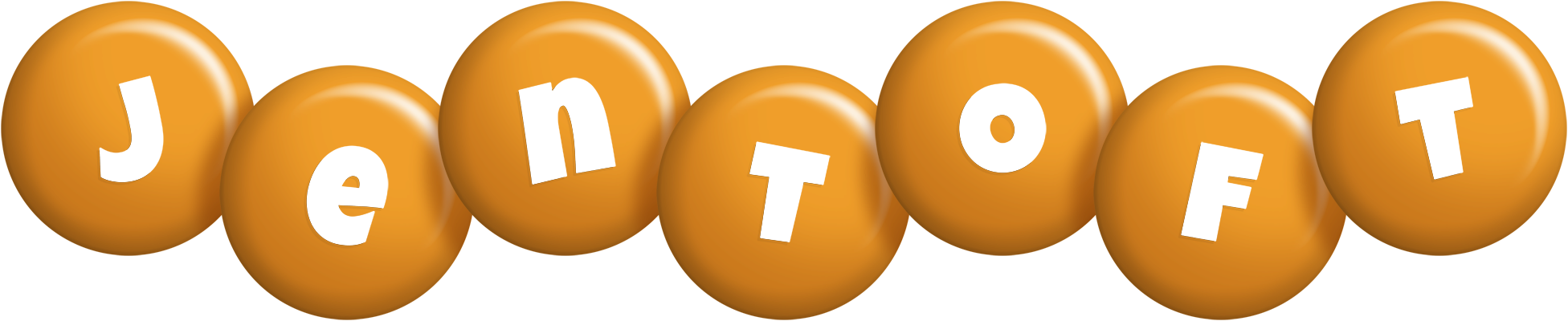 Jentoft candy-orange logo