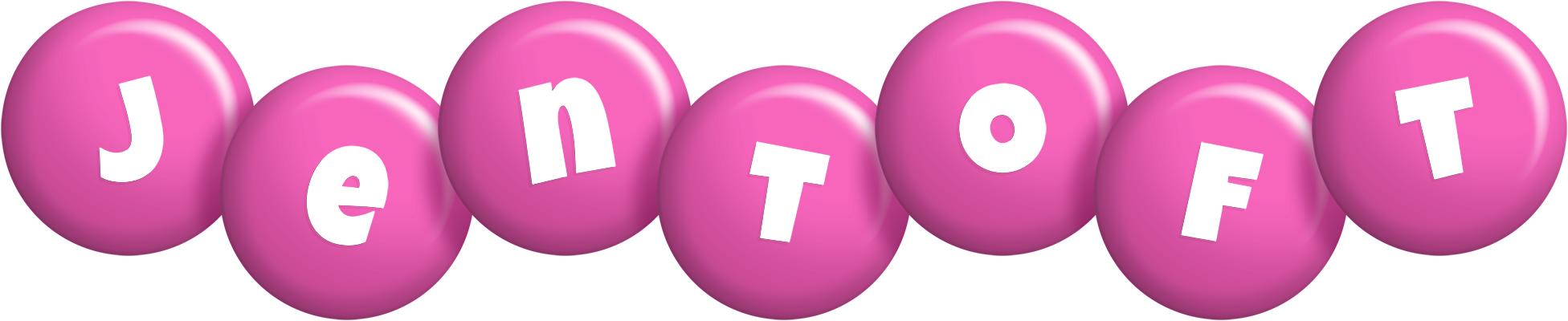 Jentoft candy-pink logo