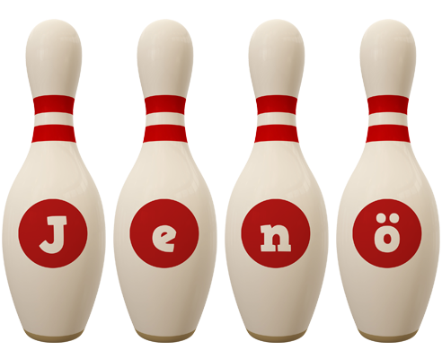 Jenö bowling-pin logo