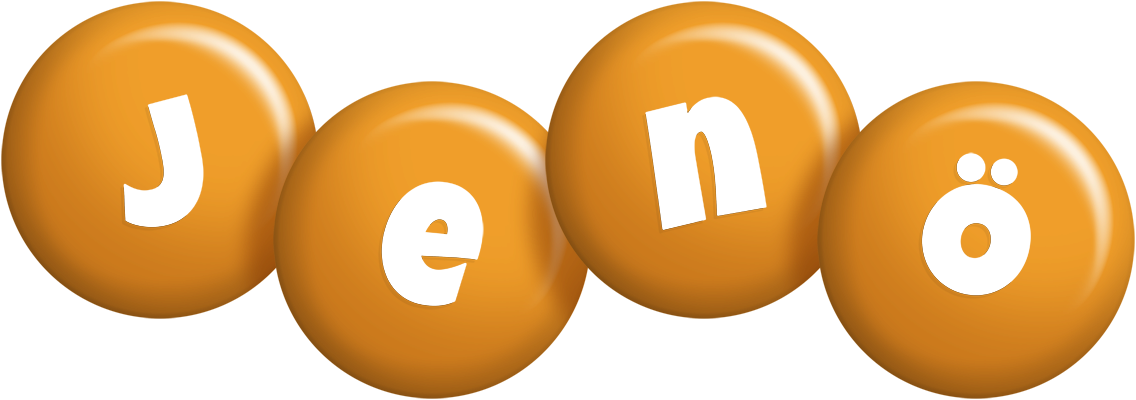 Jenö candy-orange logo
