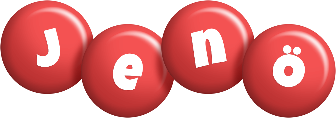 Jenö candy-red logo