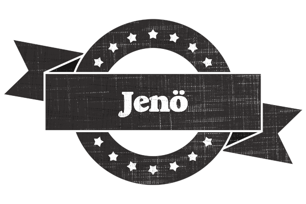 Jenö grunge logo