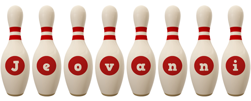 Jeovanni bowling-pin logo