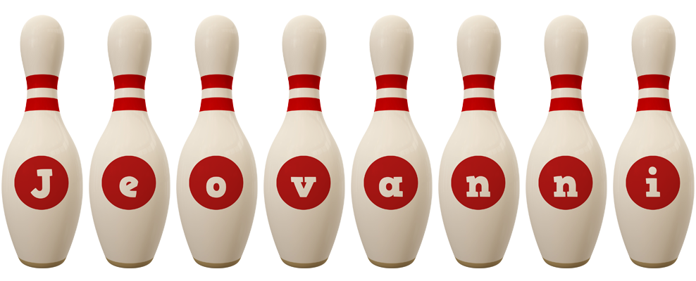 Jeovanni bowling-pin logo