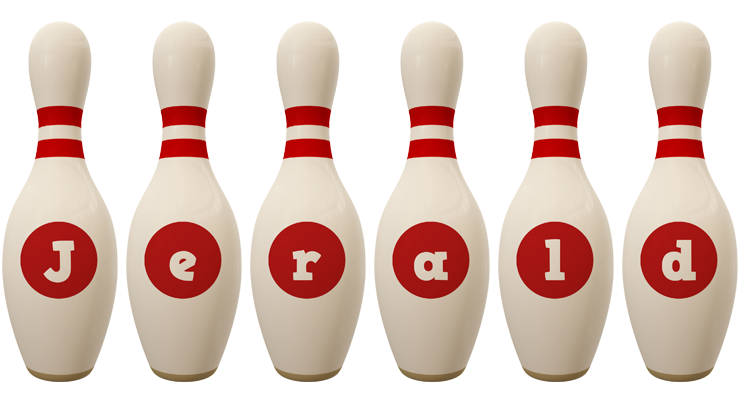 Jerald bowling-pin logo